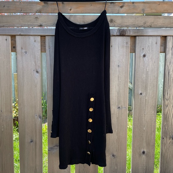 Black Long Sleeve Bodycon Dress - Picture 7 of 7